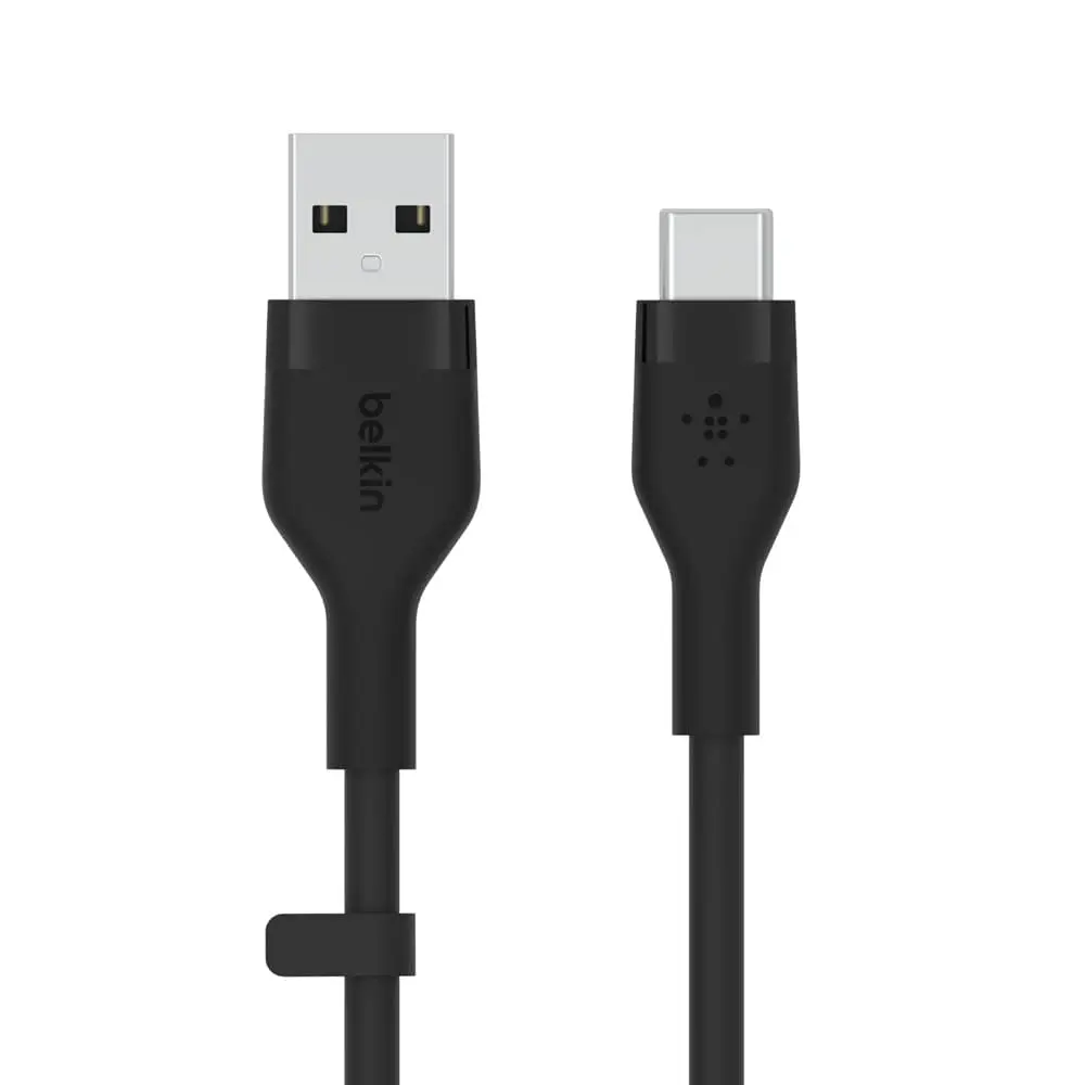 Кабель Belkin USB-A > USB-C заряджання/синхронізації 3м, 15Вт, Type-C, силіконовий з кліпсою, чорний teh0013621 - фото 9