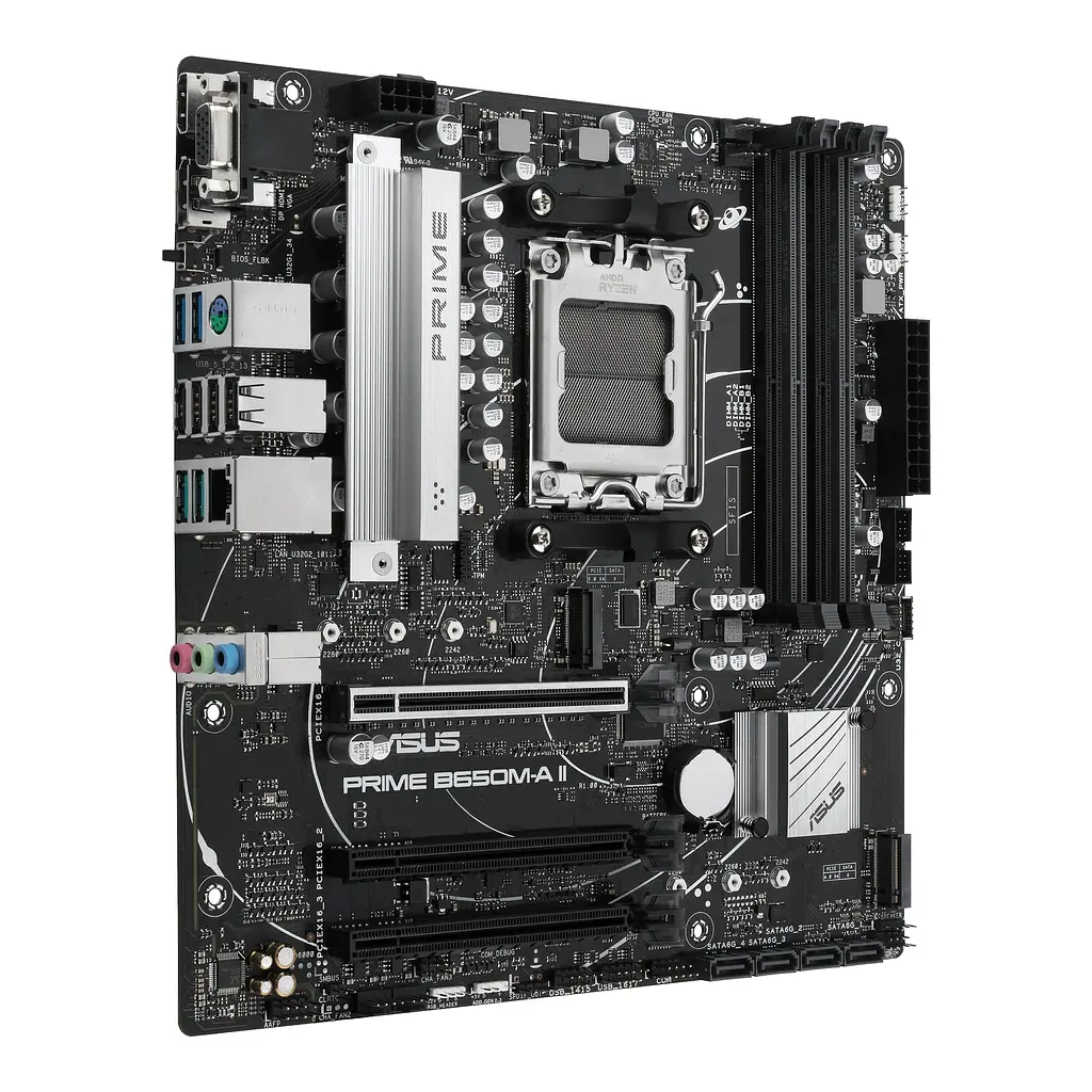 ASUS Материнcька плата PRIME B650M-A II-CSM sAM5 B650 4xDDR5 M.2 D-Sub HDMI DP mATX - фото 4