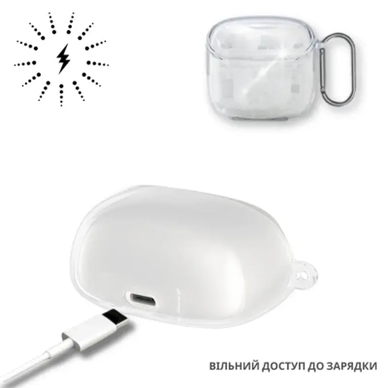 Чохол для навушників BeCover для JBL Tune Flex 2 Transparent (714829) - фото 4