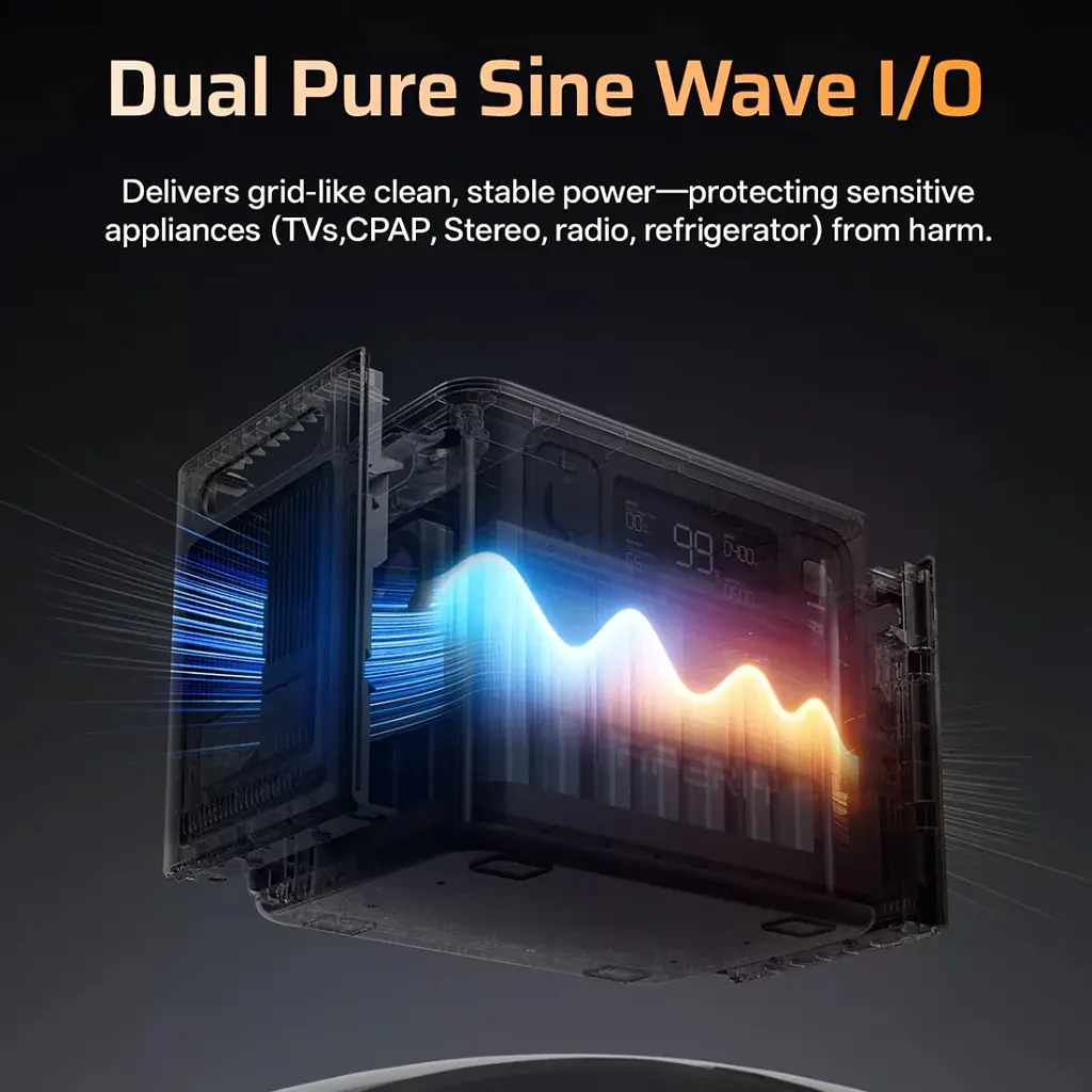 Зарядная станция Aferiy AF-P280, 2800 Вт, 2048 Вт/час (электростанция для дома, UPS, ИБП) - фото 8