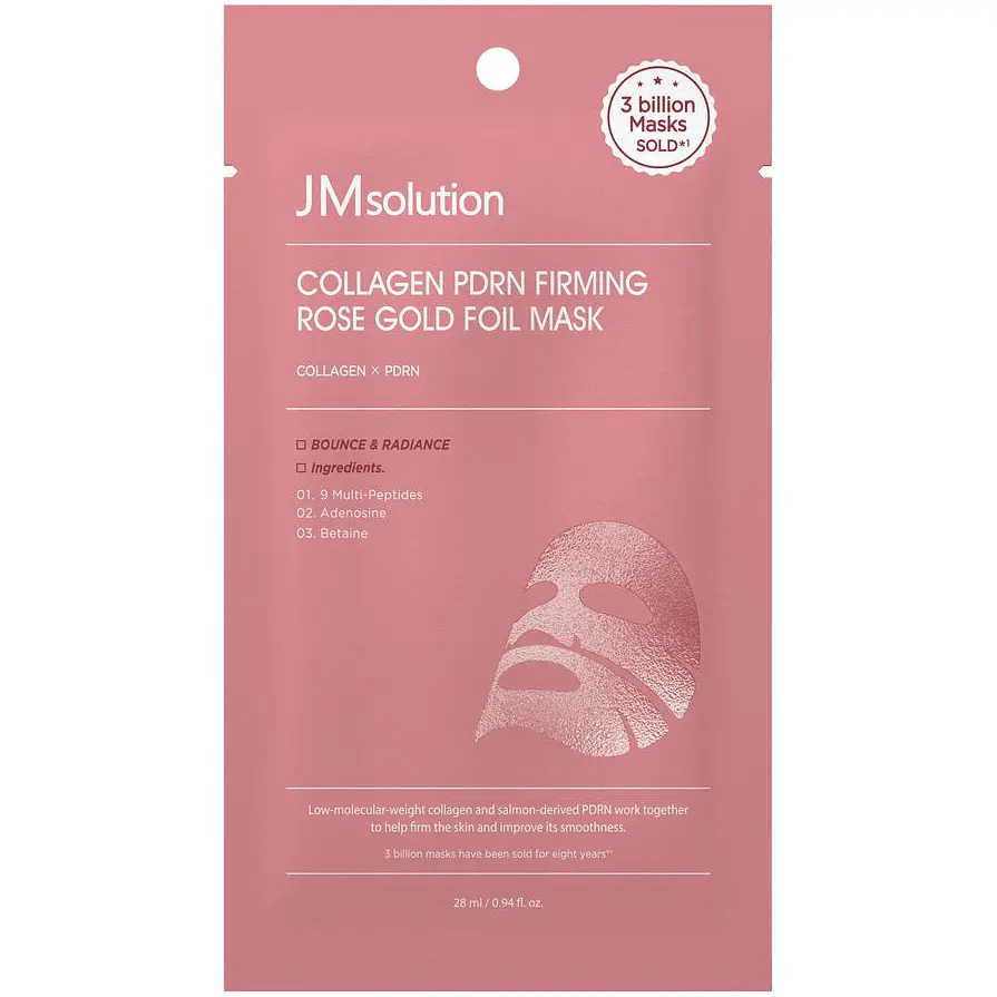 Маска антивікова Jmsolution Collagen Pdrn Firming Rose Gold Foil Mask 10 шт. - фото 3