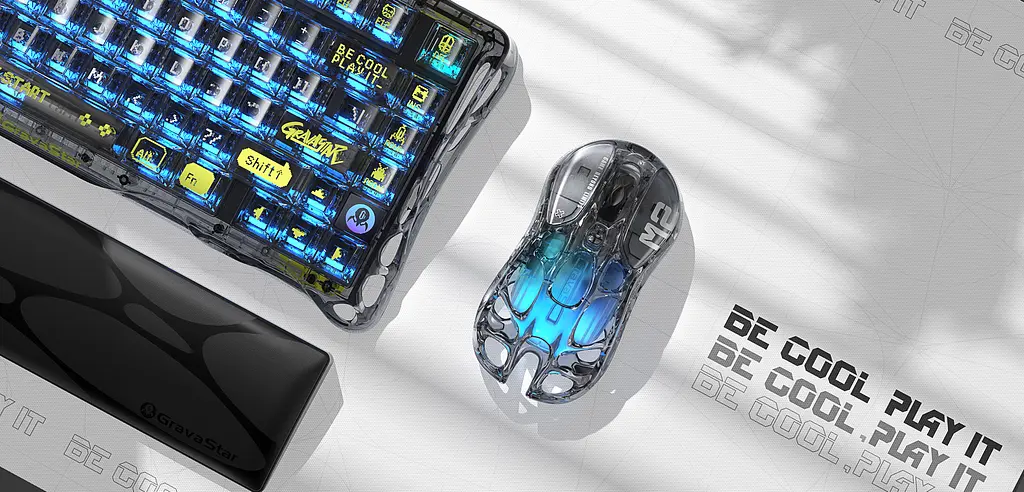 Комп'ютерна миша GravaStar Mercury M2 BT/WL/USB-A RGB чорно-прозорий teh0024921 - фото 4
