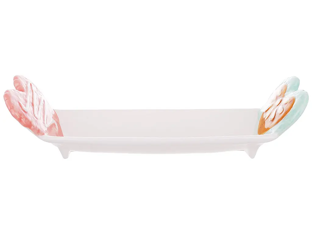 Блюдо сервировочное новогоднее BonaDi 834-390 Сердце из печенья керамика 26,5x8x6,4 см Белый - фото 4