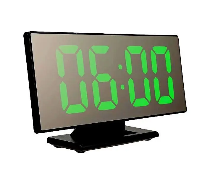 Часы настольные электронные 3618L зеркальные LED часы с термометром (Зеленая подсветка) | часы лед (ST) - фото 2