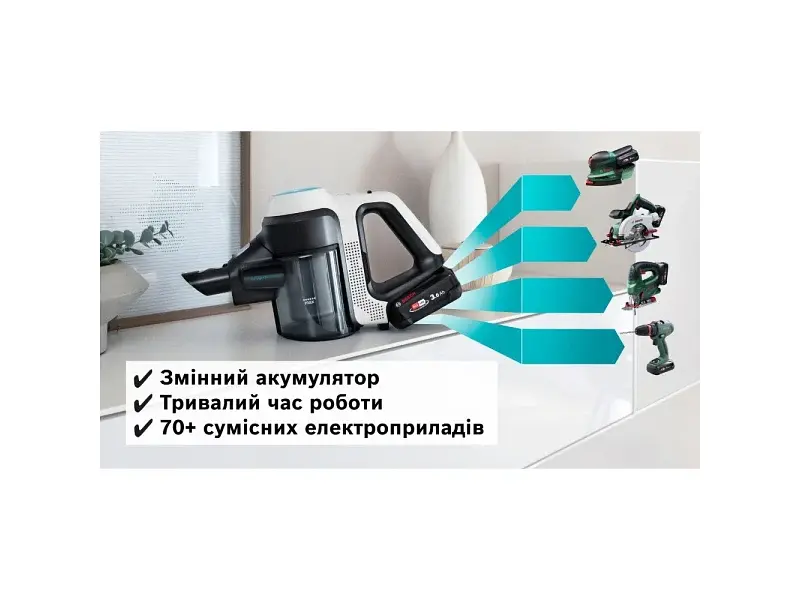 Вертикальний і ручний пилосос Bosch Unlimited 7 ProHygienic Aqua BCS71HYG2 2 в 1 - фото 5
