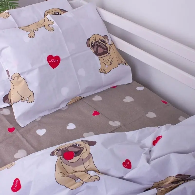 Наволочка MirSon Kids Time 17-0566 Pug-dog Бязь різнокольорова - фото 5