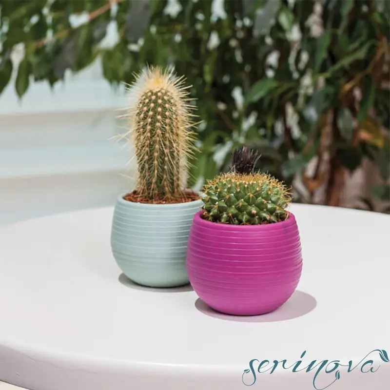 Горшок для цветов Serinova Colorful, 1.3 л, светло-голубой (ES05-PudraMavi) - фото 7