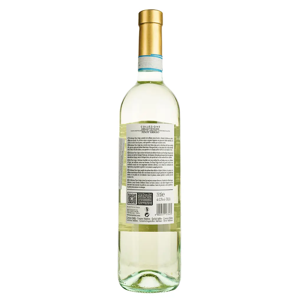 Вино Sensi Collezione Pinot Grigio IGT, біле, сухе, 12%, 0,75 л - фото 4