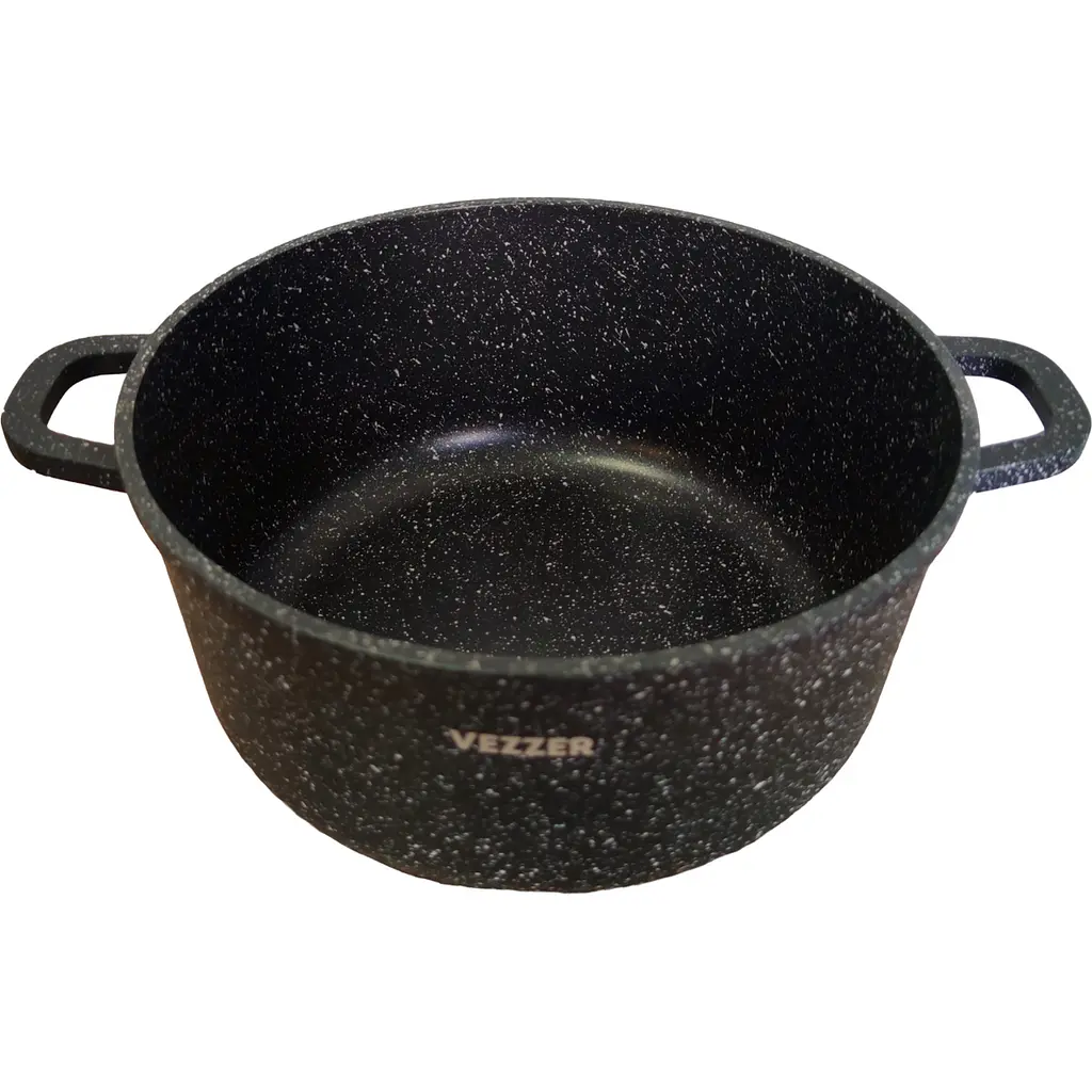 Каструля Vezzer з кришкою 30 см 7.9 л чорна (VZ8048) - фото 2
