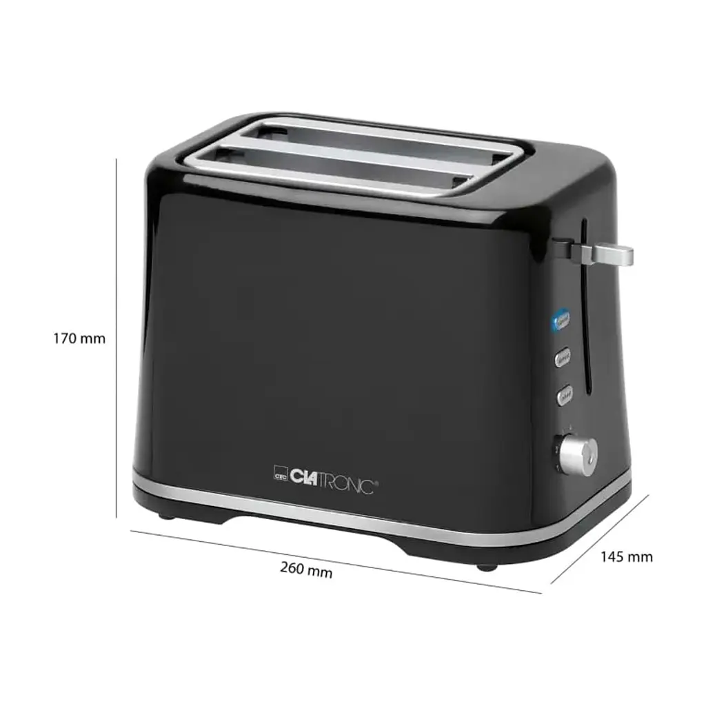 Тостер Clatronic TA 3554 black-silver - фото 4
