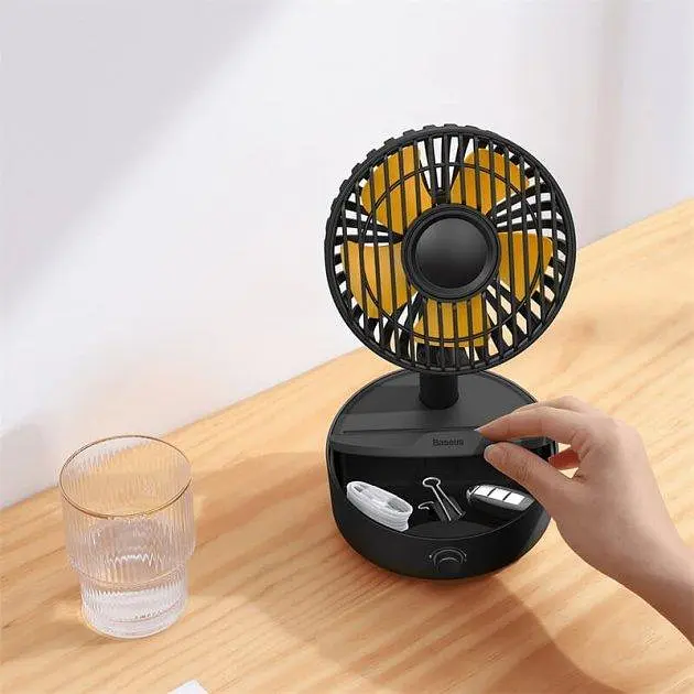 Вентилятор с беспроводной зарядкой Baseus HerXiaomit Wireless Charger with oscillating fan WXYZ-B01 Black - фото 8