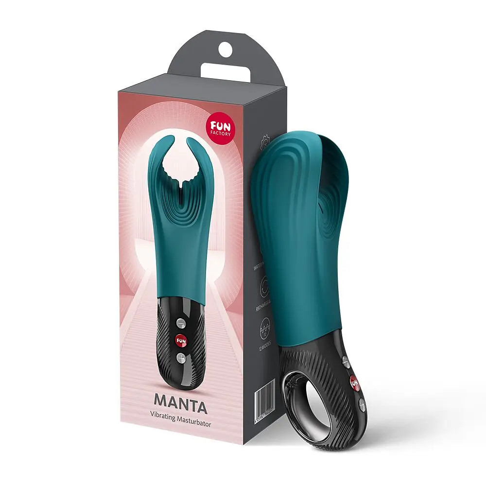 Вібратор для пеніса Fun Factory MANTA Bottle Green, підходить для парних ігор - фото 10