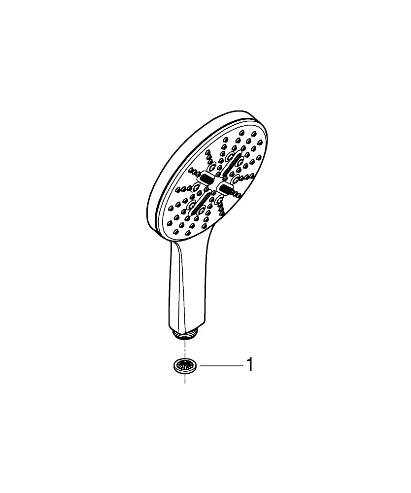 Ручний душ 3 режими струменя Grohe Rainshower Smartactive 130 26574AL0, Графит - фото 6