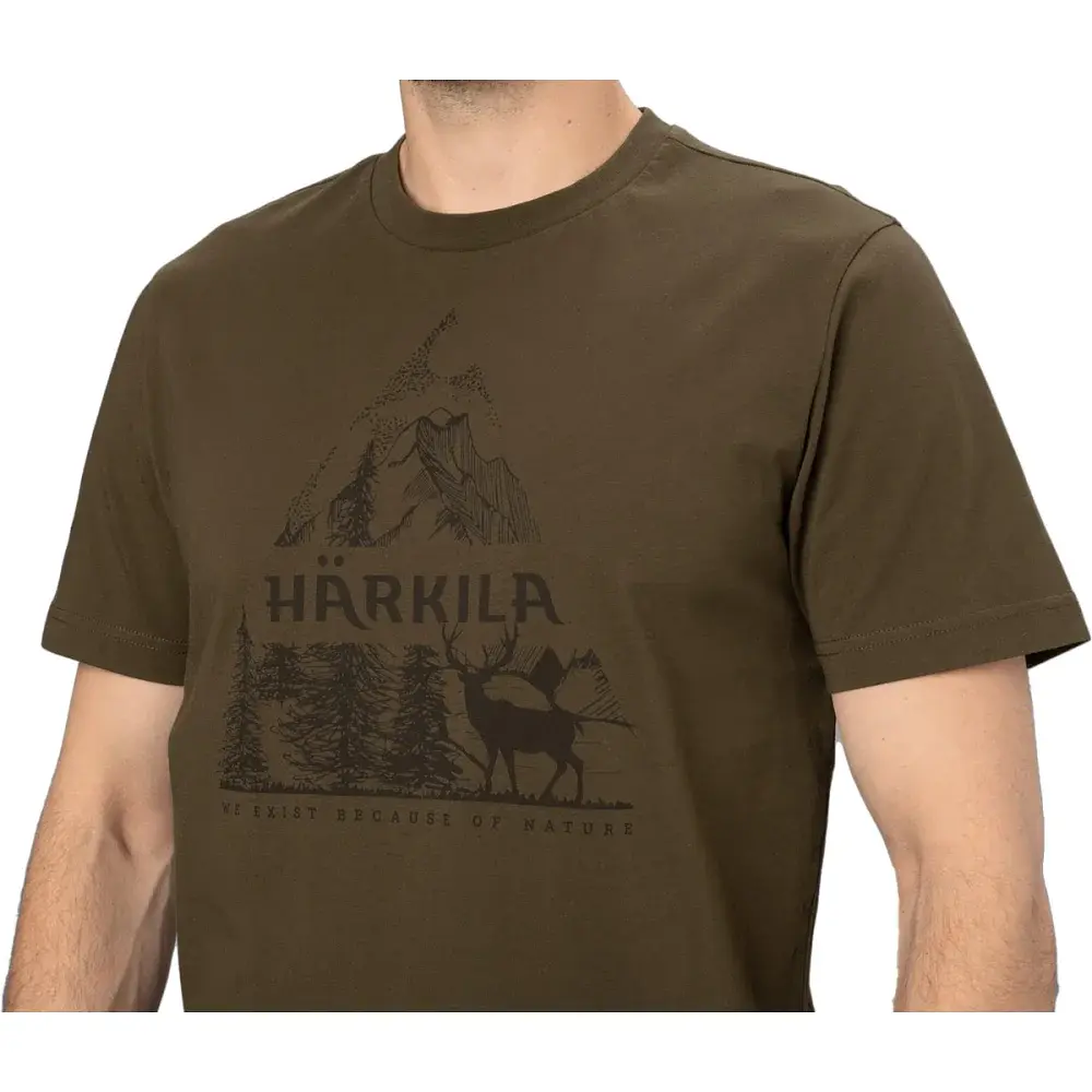 Футболка Harkila Nature S/S T-shirt 2XL Willow green - фото 3