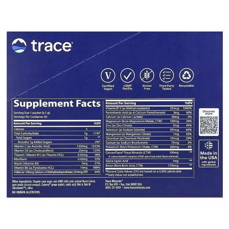 Електроліти Trace Power Pak смак ягід 30 пакетиків по 6 г - фото 2
