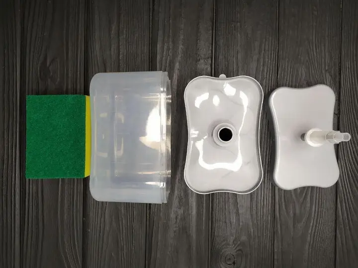 Диспенсер дозатор для миючого засобу з губкою для кухні UKC Sponge Caddy - фото 9