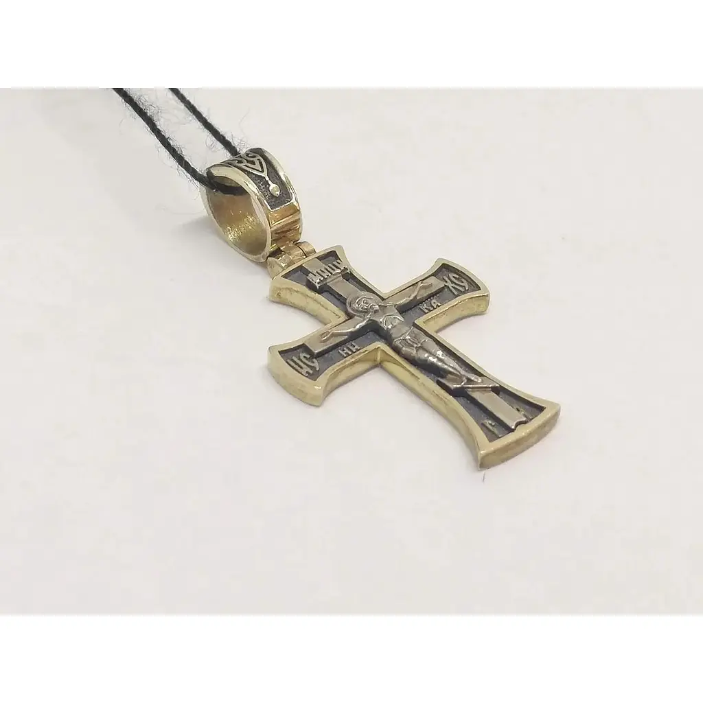 Золотий хрестик Харківська ювелірна фабрика. Розп'яття Христа. 11537-ЧЕВРО - фото 2