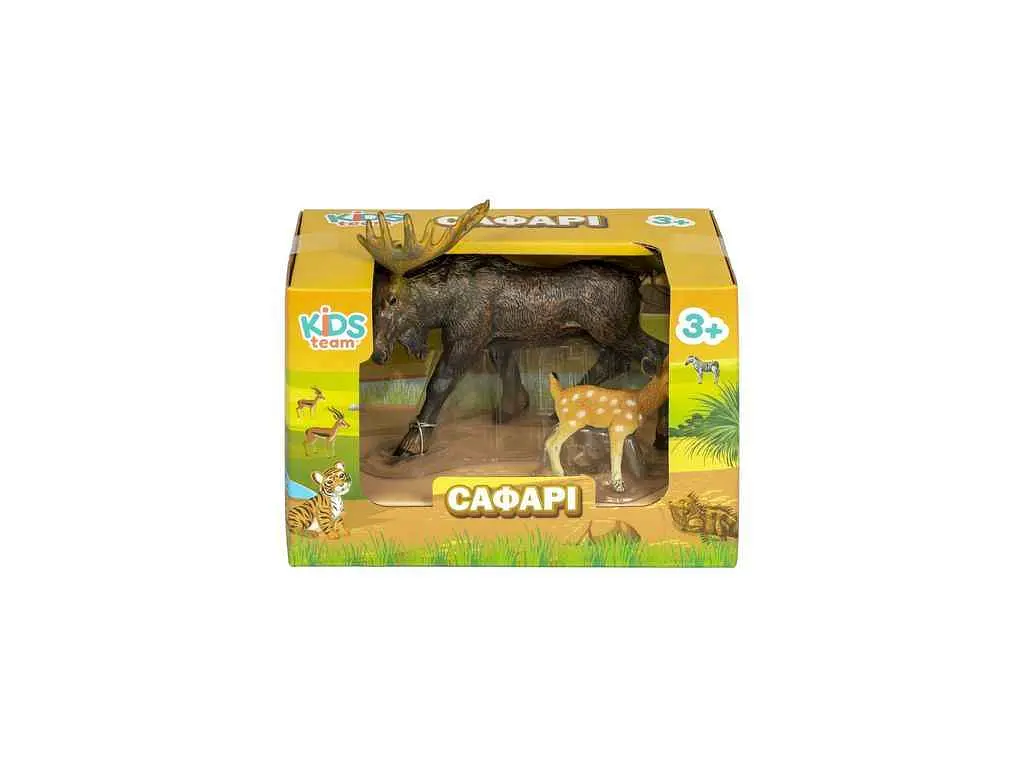 Фігурка KIDS TEAM ANIMALS тварини "Сафарі" Q9899-A25 Лось та лосеня - фото 3