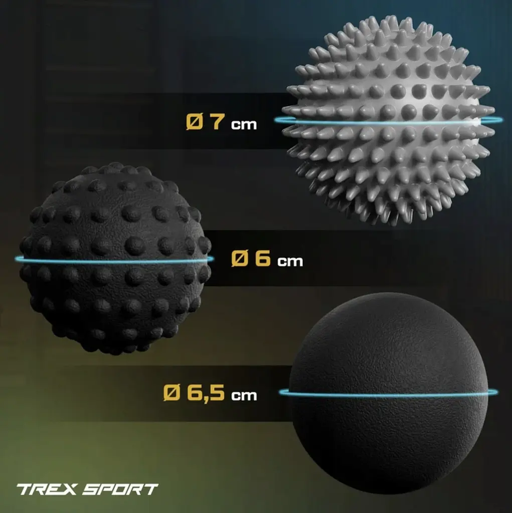 Набір масажних м'ячів Trex Sport TX-003MSA 3в1 для йоги та фітнесу EPP - фото 14