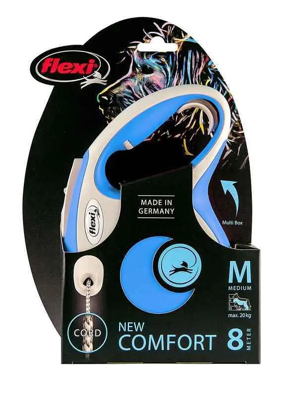 Повідець-рулетка Flexi New Comfort Long М для собак середніх порід довгий трос 8 м до 20 кг - фото 3