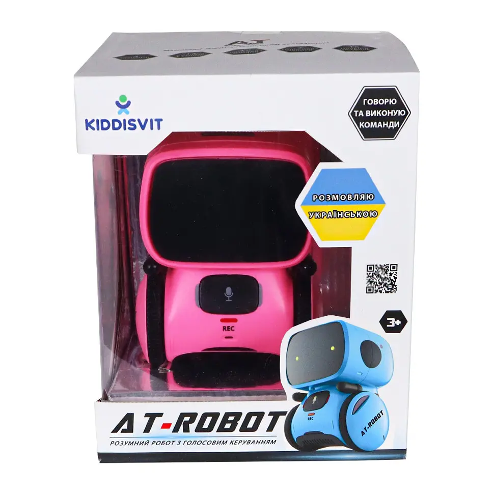 Детская игрушка "Интерактивный робот" AT-Robot AT001-04-UKR розовый, с голосовым управлением - фото 2