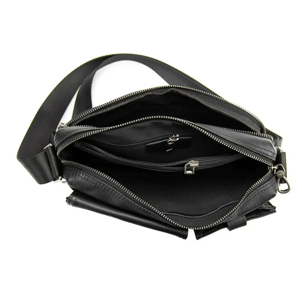 Шкіряна сумка через плече горизонтальна Tiding Bag 1628A - фото 6