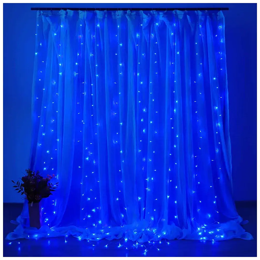 Гірлянда ColorWay штора водоспад 3x3м 300LED 220V синя (CW-GW-300L33VWFBL) - фото 6