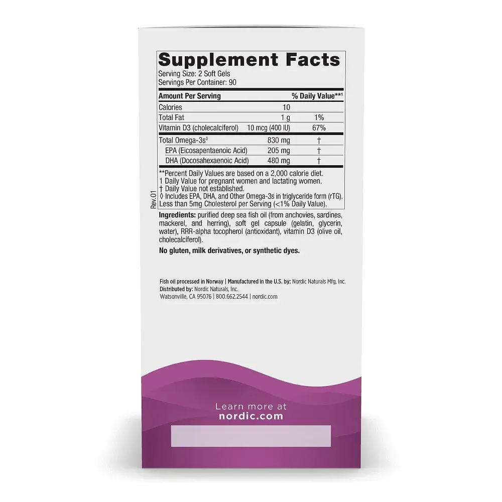 Рыбий жир для беременных Nordic Naturals Prenatal DHA 180 капсул - фото 5