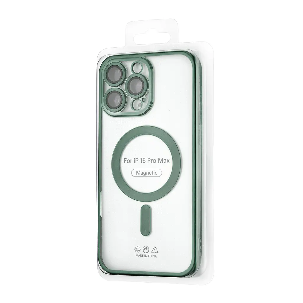Чохол Ductil Metallic Edge with MagSafe (Protected Camera & Lens) iPhone 16 Pro Max Dark Green - фото 2