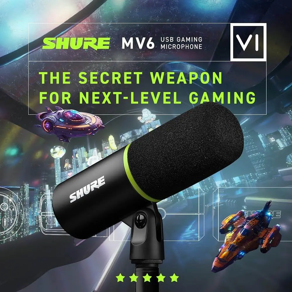 Мікрофон Shure MV6 USB-C для геймерів та стрімерів - фото 2