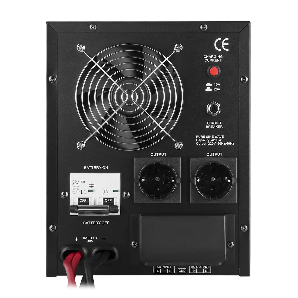 ДБЖ з правильною синусоїдою 48V LPY-B-PSW-6000VA+(4200Вт)10A/20A - фото 4