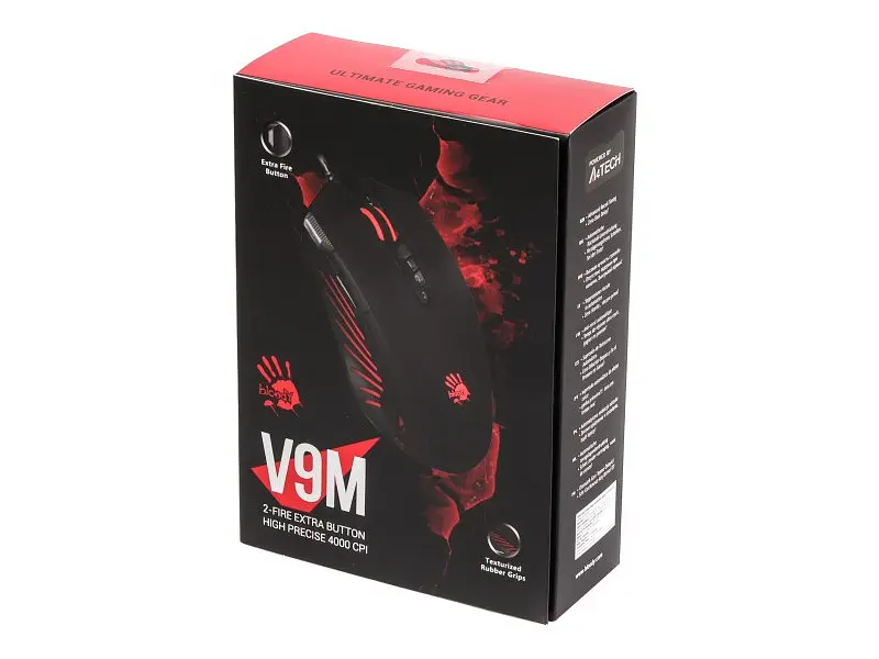 Миша A4 Tech V9M Bloody (Black) - фото 4