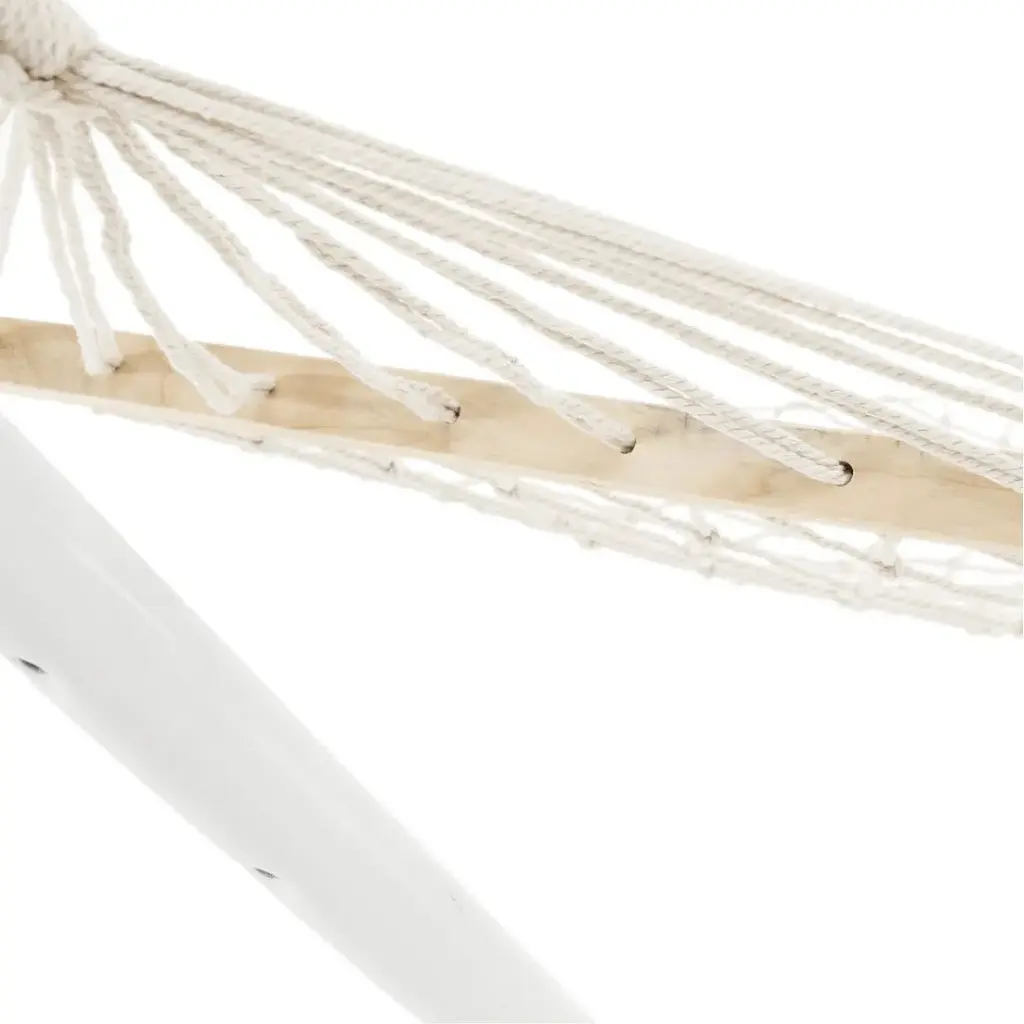 Гамак плетеный Jumi Garden с планкой белый - фото 9