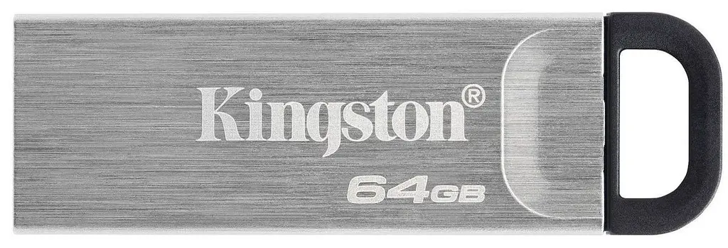 USB флеш-накопичувач Kingston DataTraveler Kyson 64GB USB-A 3.2 Gen 1 Silver/Black (DTKN/64GB) [54407] - фото 2