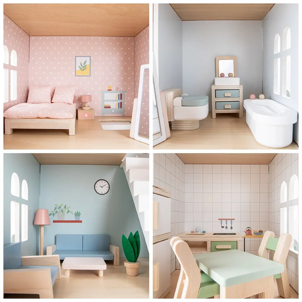 Кукольный домик New Classic Toys с мебелью (10730) - фото 5