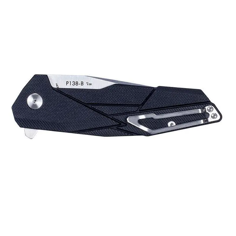 Ніж складаний туристичний Ruike P138-B, (9 см) 14C28N/G10 чорний - фото 4