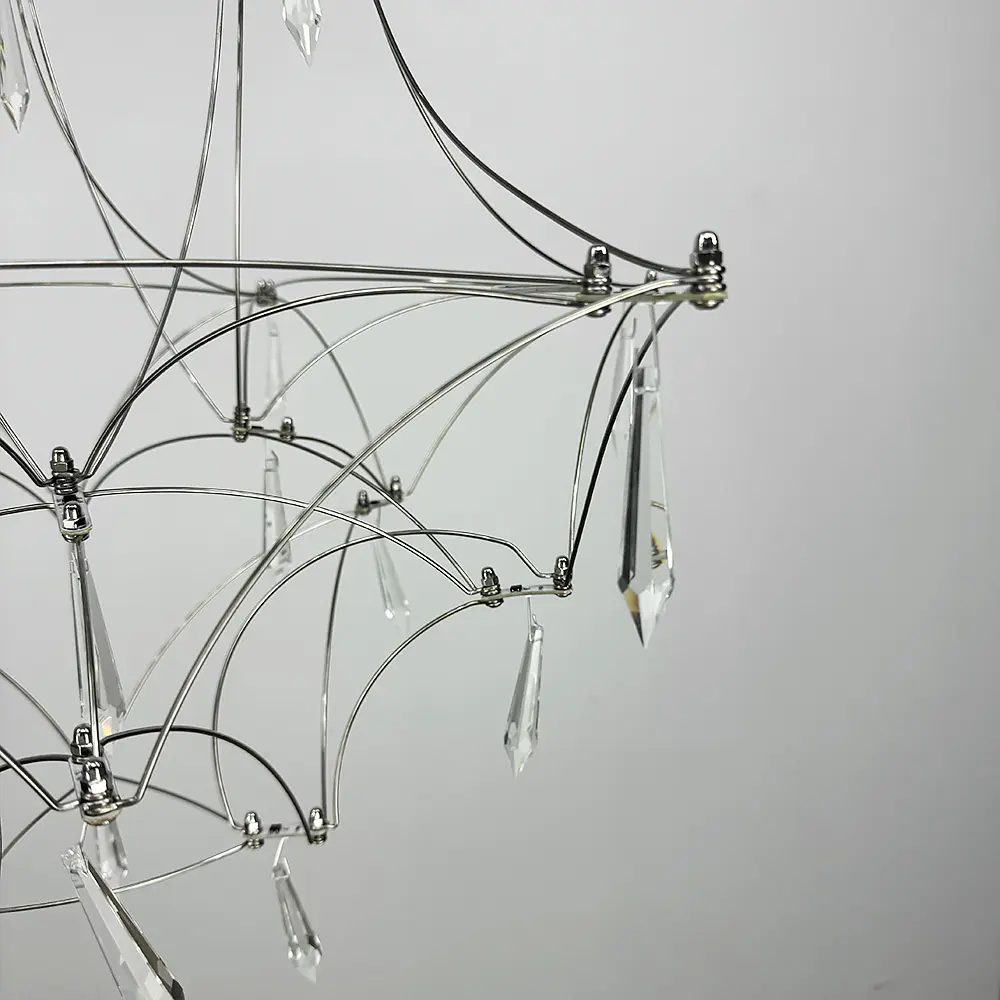 Дизайнерская невесомая люстра MIRA C d60 см Line.F MJ 158-600 CH - фото 5