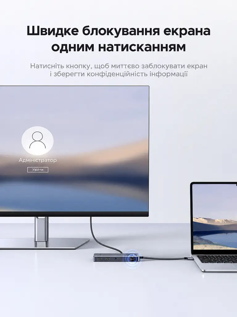 USB-C хаб UGREEN Uno CM889 6 в 1 3 USB-A 3.0 + 1 USB-C 3.0 для даних до 5 Гбіт/с HDMI до 4K 60 Гц / 2K 144 Гц / 1080p 240 Гц вхід USB-C PD 3.0 до 100 Вт хост до 90 Вт без споживача на виході PD або до 70 Вт із ним заряджання периферії через USB-C PD 3.0 до 20 Вт HDMI потребує USB-C хоста з DisplayPort Alt Mode кнопка ввімкнення/вимкнення HDMI LED-дисплей стану підключень дублювання/розширення без драйверів сірий із чорною панеллю (75177) - фото 14