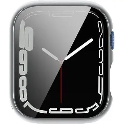 Чохол-накладка DK Пластик Soft-Touch Glass Full Cover для Apple Watch 45mm (silver) - фото 2