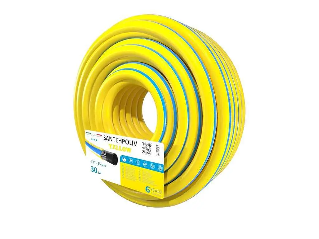 Шланг для поливу SANTEHPOLIV 1 30м YELLOW (бухта) ПВХ