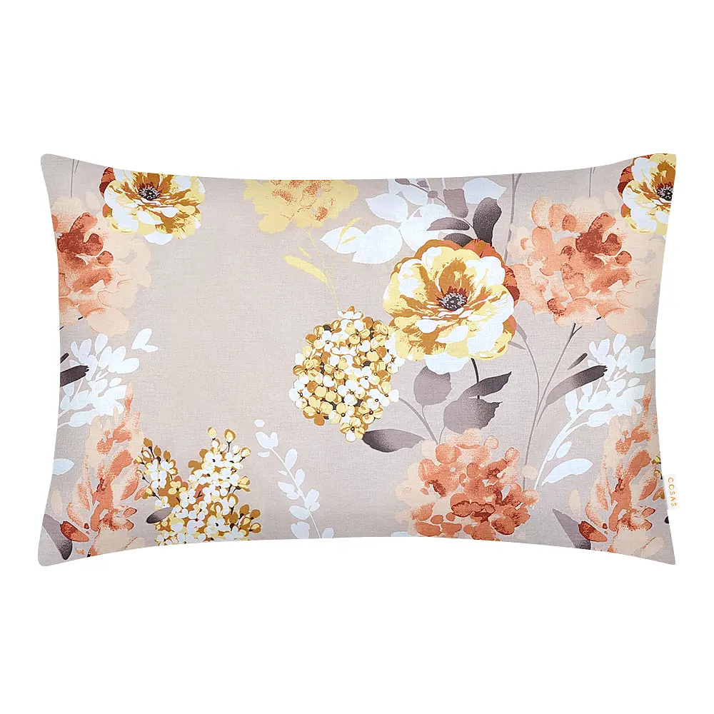 Комплект постельного белья Cosas Roxy flowers Семейный бежевый (FlowerRoksiBeige_Mustard16_160x2) - фото 4