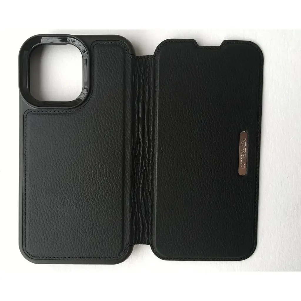 Оригинальный чехол книжка OtterBox Strada кожаный противоударный для iPhone 13 Pro Black (77-85796) - фото 3