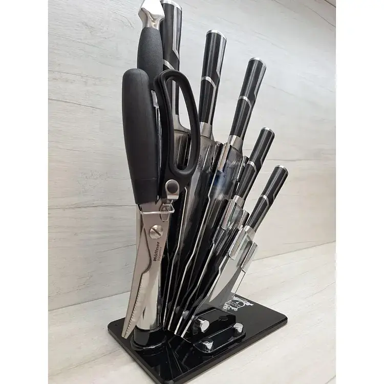 Набор ножей Hoffner HF-6844 на подставке из нержавеющей стали - фото 7