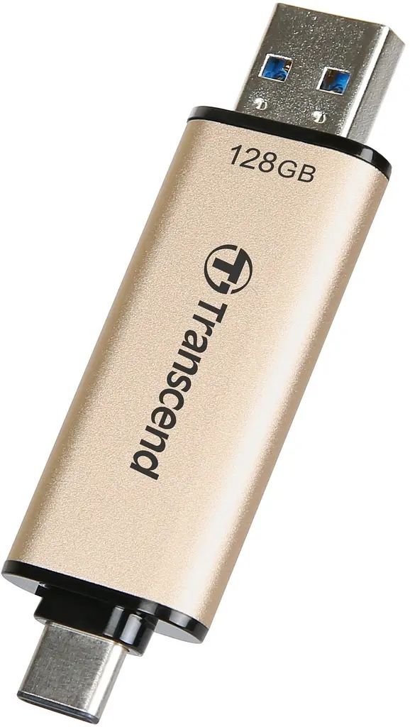 Накопитель 128GB USB 3.2 Type-A + Type-C JetFlash 930 R420/W400MB/s Черный Transcend teh0013382 - фото 3