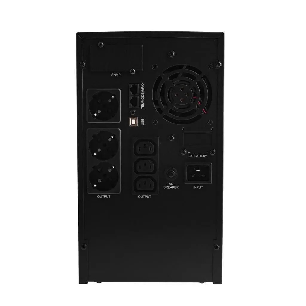 Джерело безперебійного живлення LogicPower LP-UL3500VA 2450 Вт, чорне, 3 розетки Schuko, лінійно-інтерактивне, USB/SNMP, апроксимована синусоїда - фото 5