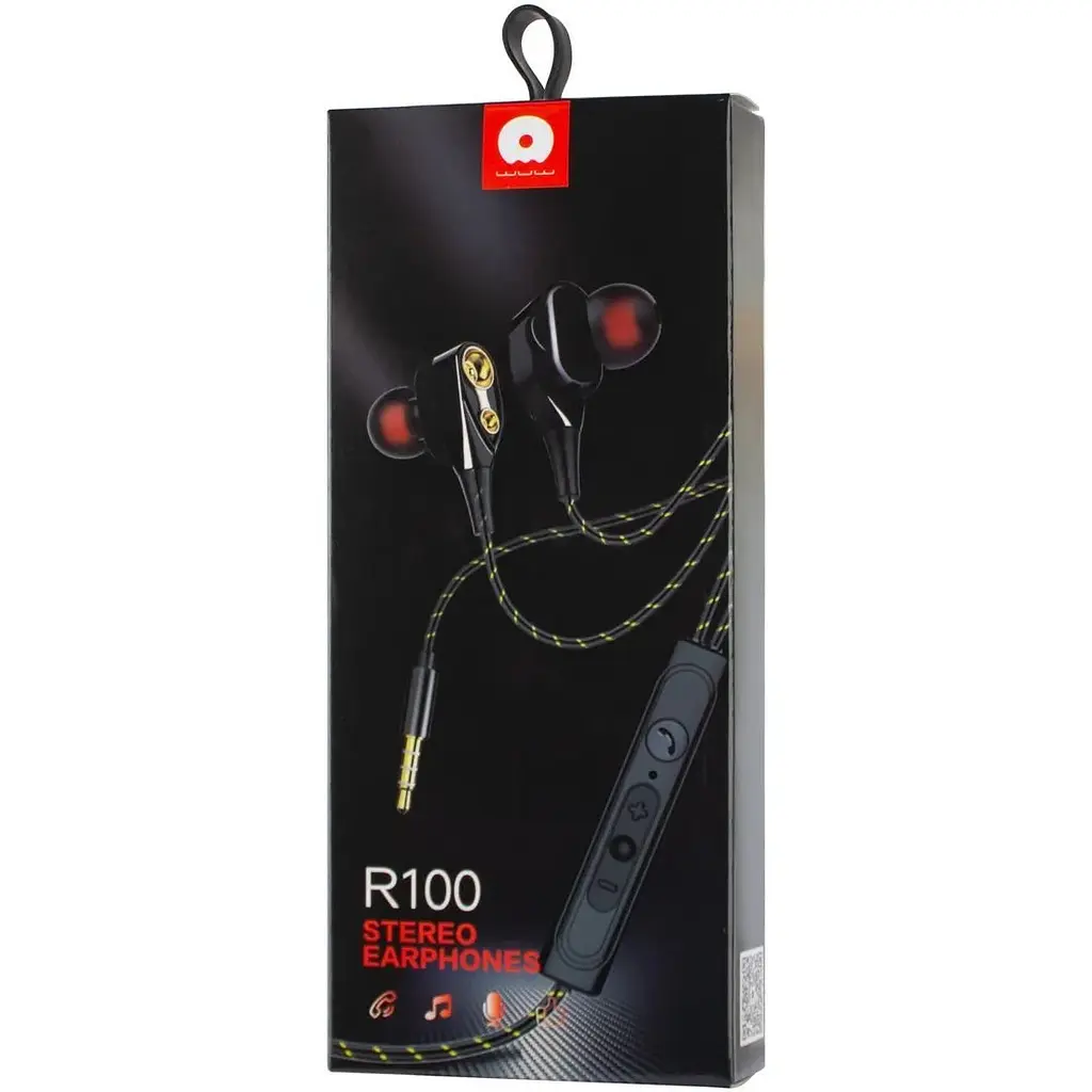 Навушники Wuw R100 провідні з пультом керування - фото 5