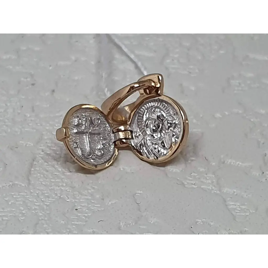 Золота підвіска Tango-мощевик "Божа Матір". 130294 - фото 4