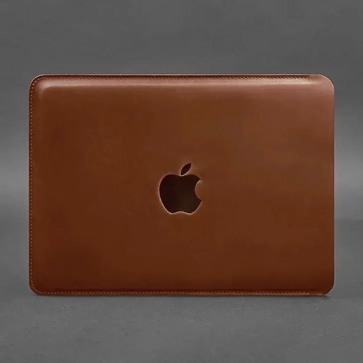 Шкіряний чохол BlankNote Crazy Horse для MacBook 14 дюймів Світло-коричневий - фото 5