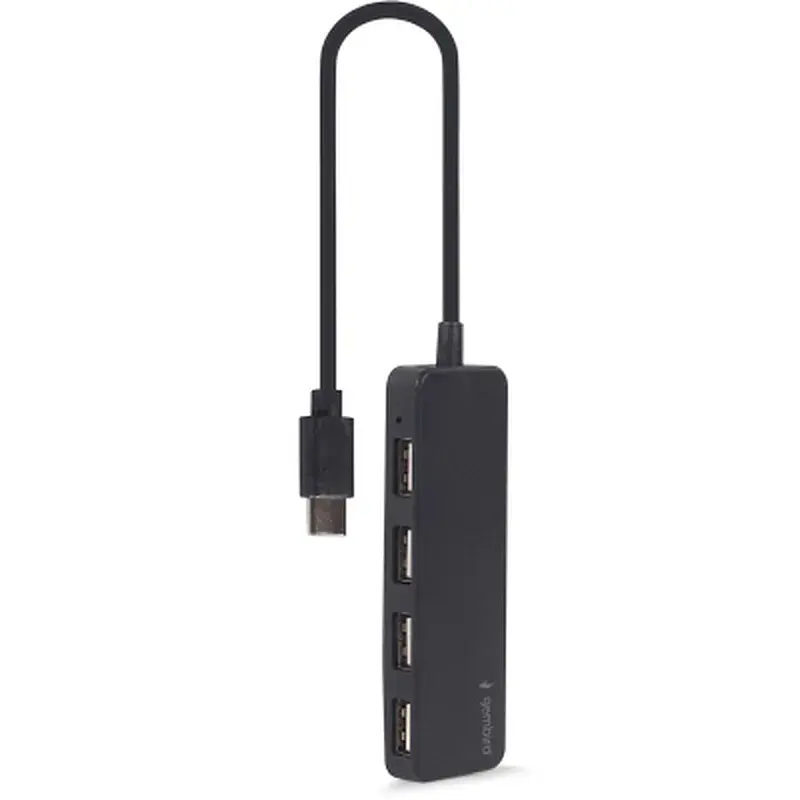 Концентратор Gembird USB-C 4 ports USB 2.0 black (UHB-CM-U2P4-01) - фото 2