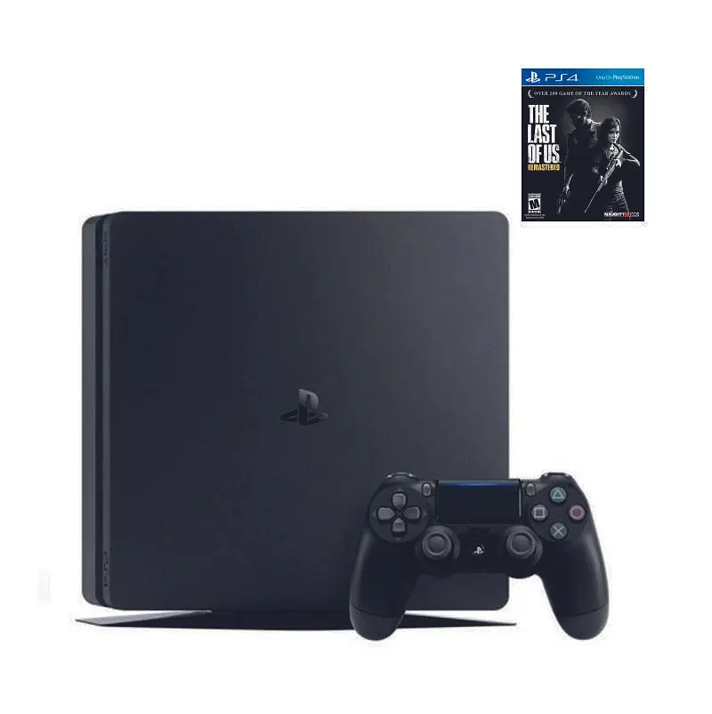 Консоль Sony PlayStation 4 SLIM 500GB Black обслуженая + Геймпад беспроводной DualShock 4 + The Last of Us: Remastered + гарантия б/у - фото 1
